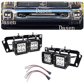 Amazon.com: Dasen Front Bumper Dually Fog Lights Foglamp Mounting