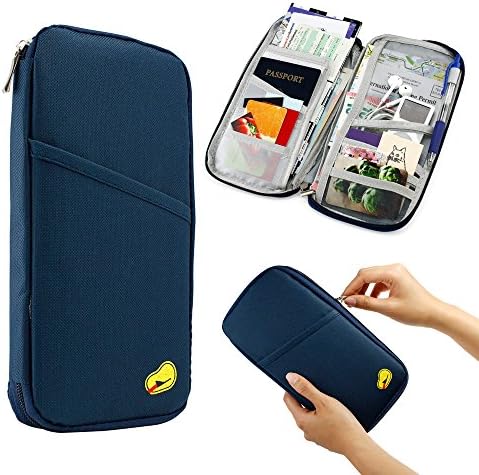 Qualitrusty Passport and Wallet Holder - Washable,, Lightweight, and Trendy - Ten Storage Compartments
