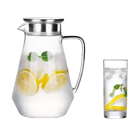 GPITE Jarra de Cristal, Tetera de Hielo fácil de Limpiar, fácil de ...