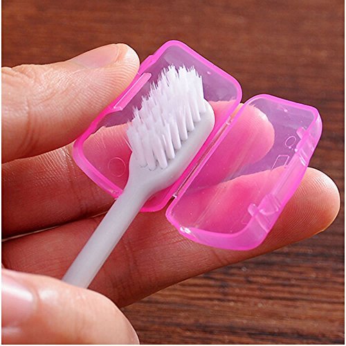 TXIN 10 Pack Travel Toothbrush Head Cover Portable Anti-Bacterial Brush Case Protective Caps Hike Camping Hygiene Tool - Thumbnail 6