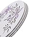 Drinks Coasters Set – 24 Pack Round Drink Absorbent Table Coasters with Floral Print, Heavyweight Paper Flower Coasters in 3 Watercolor Designs, 4 Inches in Diameter
