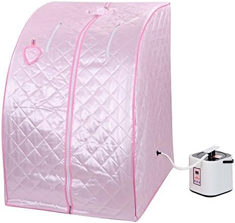 Happyplace,Portable Pink Personal Therapeutic Steam Sauna SPA Slim Detox Weight Loss,sauna personal
