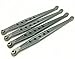 Treal Aluminum Lower Suspension Link Rod Linkage Arm for 1/10 Axial Wraith Gray -4pcs Set