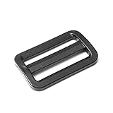 CooBigo 12pcs 1-1/2" Plastic Black Curve Slider