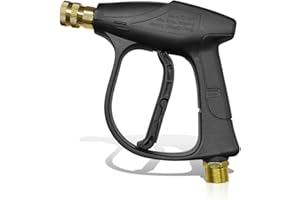 GAOLAOSY High-Pressure Car Washer Gun 4350 PSI Max, Power Washer Short Gun with 1/4" Outlet Quick Connect, M22-14 Thread Auto Cleaning Sprayer Gun Tool for Car Washing (Washer Gun)