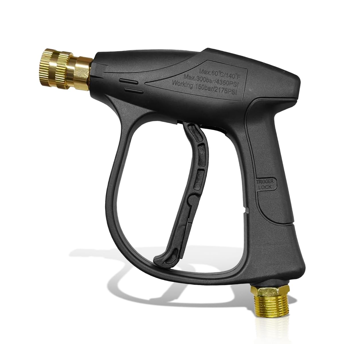 Photo 1 of ***Missing Parts***GAOLAOSY High-Pressure Car Washer Gun 4350 PSI Max, Power Washer Short Gun with 1/4" Outlet Quick Connect, M22-14 Thread Auto Cleaning Sprayer Gun Tool for Car Washing (Washer Gun)***Missing Parts***