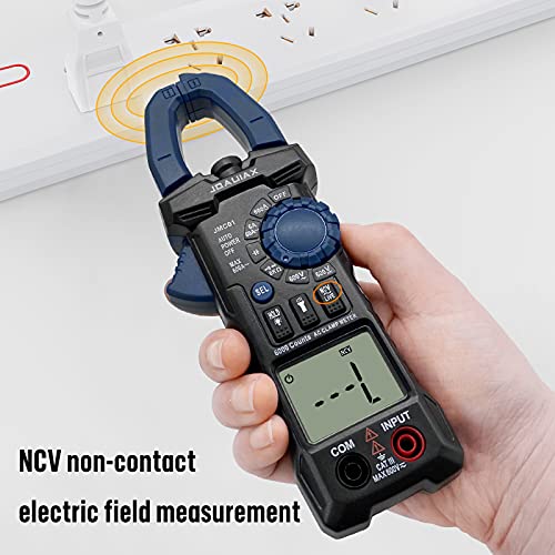 JOAUIAX Digital Clamp Meter,6000 Counts Auto Range TRMS Multimeter