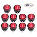 Conwork 10-Pack SPDT Type Round Switch, 3 Pin 3 Position ON/Off/ON Boat Rocker Switch 10A/125V 6A/250V AC for Truck Boat