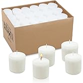 Yusevot Unscented White Votive Candles Bulk, 36 Packs Small 1.5 inch Wax Candles for Wedding, Party, Holiday & Home, 10 Hours Burning