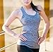 YAKER Women's Active Fitness Workout Soft Stretch Racerback Yoga Tank Top Shirt (L Fit for 34D/36B/36C/36D/38A/38B/40A, Blue/Grey 2Pack)