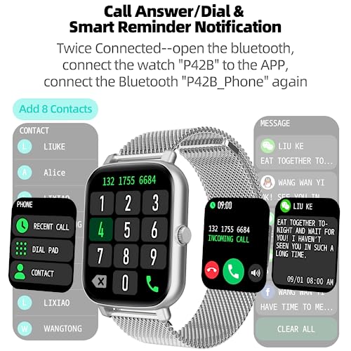 Phone Smart Watch Answer/Make Calls, Fitness Watch with AI