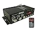 Kinter MA120+ 2-Channel Auto Home Cycle Mini Digital Amplifier USB/MP3/FM Amplifier with Remote Control and Extension Cable with 12V 3A Power Supply Black