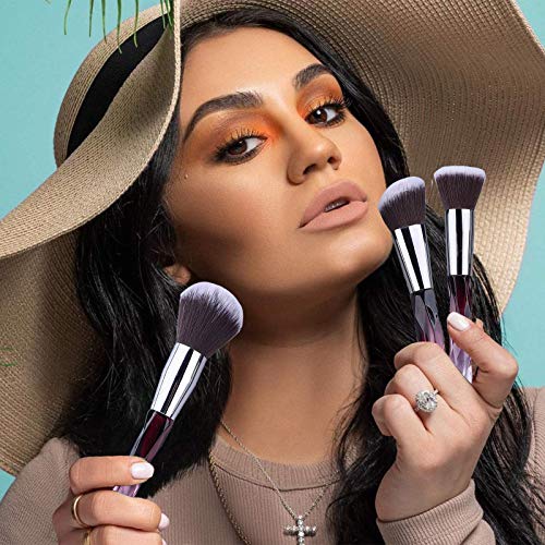 XMOSNZ Makeup Brushes 15pcs Premium Synthetic Bristles Crystal Handle Set Eyeshadow Brush Face Lip Eye Make Up Brush… - Image 4