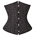 Camellias 24pc Steel Boned Satin Underbust Waist Training Corset Shaper Bustier
