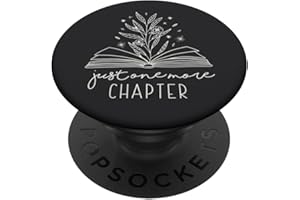 BOOK LOVER GIFTS BY VINE MERCANTILE Just One More Chapter Floral Book Lover Reading Design PopSockets Adhesive PopGrip