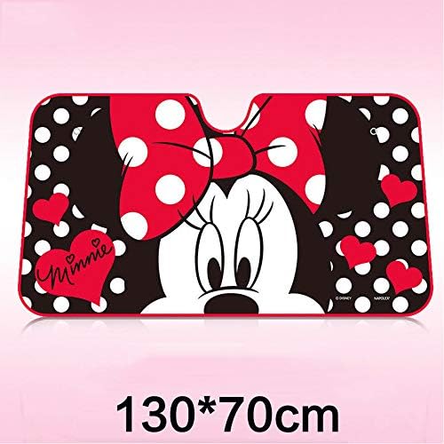 Car Sunscreen Insulation Front Windshield Sunshade Sunscreen Summer car Interior Products (Minnie)
