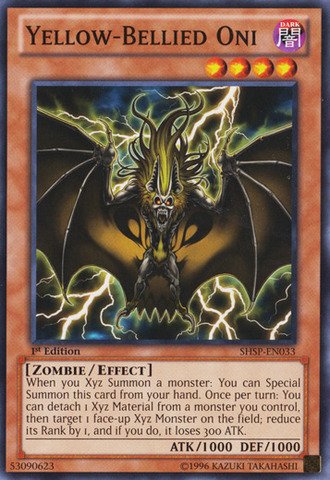 Yu-Gi-Oh! - Yellow-Bellied Oni (SHSP-EN033) - Shadow Specters - 1st Edition - Common