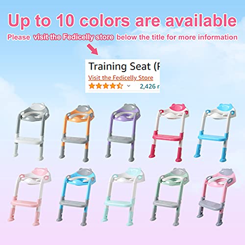 Fedicelly Potty Training Seat Ladder Girls,Toddlers Potty Seat Toilet