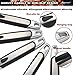 ROMANTICIST 9pc Griddle Accessories with 6.5in Extra Long Deluxe Non-Slip Handle - Premium Griddle Spatula Set in Carrying Bag for Flat Top Grill Hibachi - Perfect Grilling Gift on Birthday Wedding