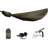 Onewind 11ft Ultralight Camping Hammock for Hiking Backpacking, OD Green | 40D Nylon Ripstop, 2*12Ft Tree Straps, Beginner-friendly Lightweight Portable Hammock for Scouts Weekend Camper, No Ridgeline