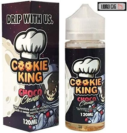 Cookie King E Liquid 100ml shortfill 0mg Shortfill USA American Dessert Gourmet Vape E Liquid Juice No Nicotine (Choco Cream)