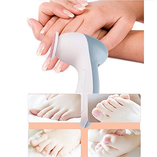 Maybuy Women 5 in 1 Electric Facial Cleansing Wash Brush Pedicure Foot Care File Tool for Remove Dead Skin Care Brush