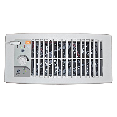 Suncourt Flush Fit Register Air Booster Fan with Adapter Plate - HC500-W - White - Thumbnail 2