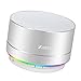 Zosam Mini Wireless Speaker, Portable Bluetooth Speaker with HD Sound, 4H Playing Time, Built-in Mic, SD/TF Card Slot, FM and LED Moodlights for Home, Travel (Silver)