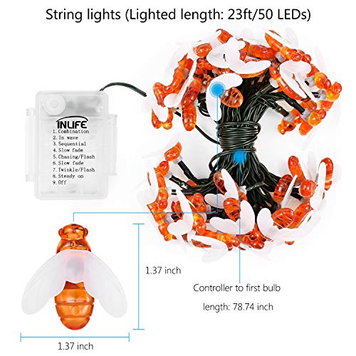 INLIFE LED String Lights with Remote Control, LED Waterproof Decorative Lights Dimmable, Copper Wire Lights for DIY Bedroom, Patio, Garden, Wedding, Parties (2 Sets)