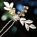 Yean Gold Wedding Hair Pin Vintage Leaf and Flower Bridal Hair Clips Pins for Brides and Bridesmaids (Set of 2)