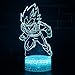 DGLighting Cartoon Shape 3D Optical Illusion Smart 7 Colors LED Night Light Table Lamp with USB Power Cable, for Dragon Ball Fans Gift (Vegeta)