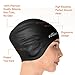 Firesara Swim Cap, Original Updated Swimming Cap 3D Ergonomic Design Comfortable Durable Ear Protection for Women Kids Men Adults Boys Girls for Long or Short Hair with Nose Clip and Ear Plugs