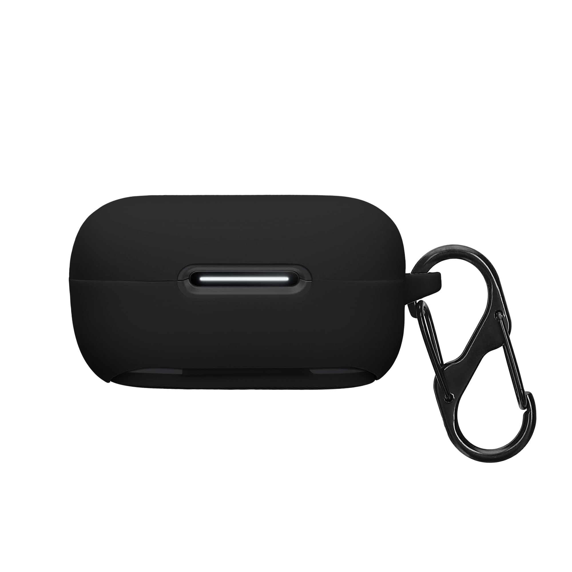 kwmobile Silicone Cover Compatible with Anker Soundcore P30i - Case Cover Stick-On Skin with Clip - Black