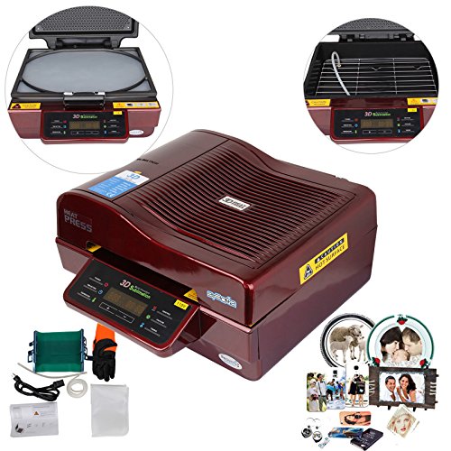 Iglobalbuy 110V 3D Sublimation Vacuum Heat Press Machine For Phone Cases Mugs Plate 2800W