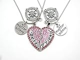 Elefan Cornelia Crystal Pendant Necklace Set For Best Friends Double Necklaces (2 PCS)