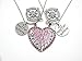 Elefan Cornelia Crystal Pendant Necklace Set For Best Friends Double Necklaces (2 PCS)