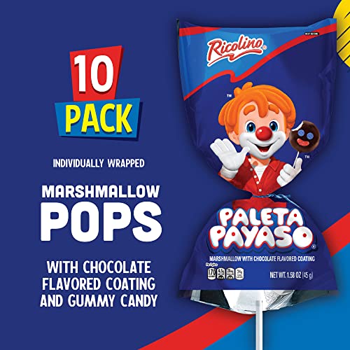 RICOLINO Paleta Payaso Marshmallow Lollipop Box of 10 count Pricepulse