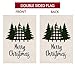 BLKWHT Christmas Garden Flag 12.5 x 18 Vertical Double Sided Winter Buffalo Tree Outdoor Decorations Burlap Small Yard Flag S1026