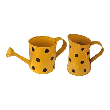 Kraftsplanet Indoor Tables or Shelves Decor Metal Water can and Mug Shape Decorative Planter or Flower Pot. or Decorative showpiece