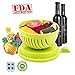 Salad Cutter Bowl,Cut Vegetables And Fruit Salads Easy, Salad Ready in 60 Seconds(all green)