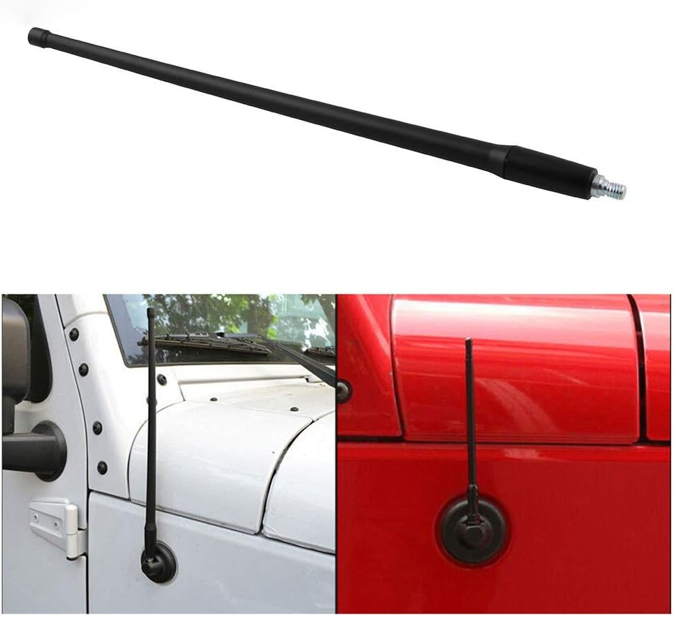 XuBa 13" AM FM Radio Antenna for Jeep Wrangler JK JL 2007-2018
