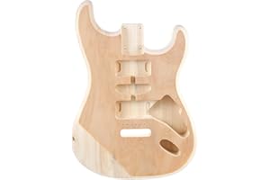HSYOK Electric Guitar Unfinished,DIY Guitar Body Poplar Wood HSH for ST Electric Guitar Replacement Part,Triple-Neck Double-Single Double-Hole Guitar Body
