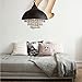 Industrial Wrought Iron Vintage Retro Crystal Pendant Light - LITFAD Adjustable 14