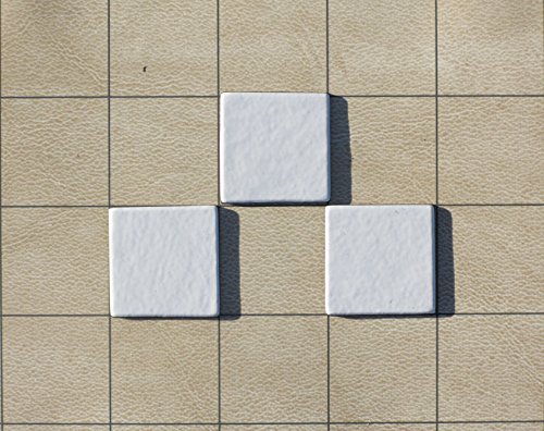 Value Pack of 24 - Dry Erase - Reusable - Blank 1" Square Board Game Chits Tiles Counters Markers DIY D&D