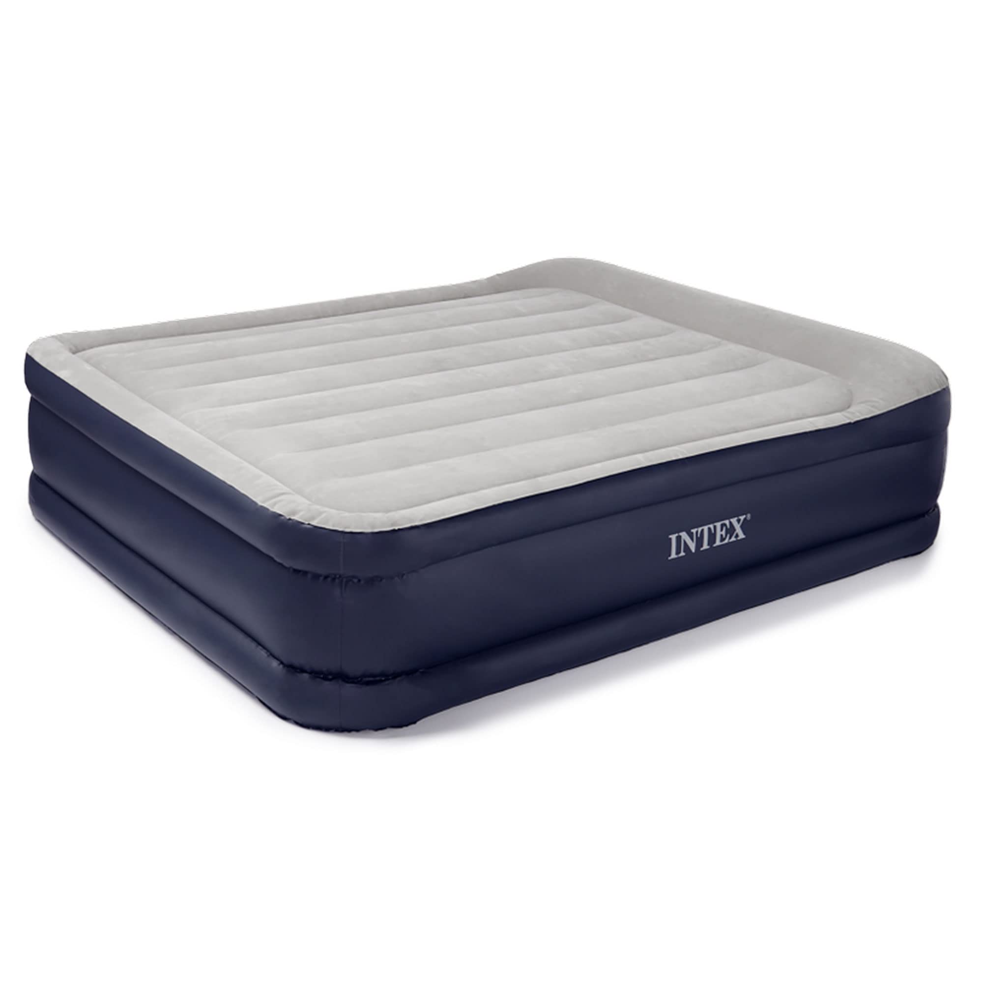 Photo 1 of Intex Dura-Beam Standard Series Deluxe Pillow Rest Raised Airbed w/Soft Flocked Top for Comfort, Built-in Pillow & Electric Pump, Bed Height 16.5"", Queen