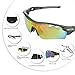 DUCO POLARIZED Sports Sunglasses UV400 Protection Cycling Glasses With 5 Interchangeable Lenses for Cycling, Baseball ,Fishing， Ski Running ，Golf 0025