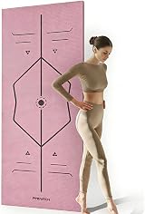 PROIRON Yoga Mat Alignment System Extra Thick Non Slip 173x61x0.4 Pink with Bag view 1
