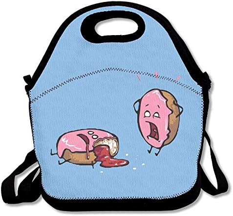 ScutLunb Donut Mishap Decorative Lunch Bag Tote Portable With Adjustable Shoulder Strap