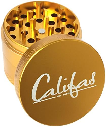 Califas Grinders 4-piece Anodized Aluminum Herb Grinder (2 Inch, Gold)