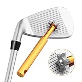 Golf Club Groove Sharpener Tool with 6 Cutters, Vancle Golf Club Re-Grooving Cleaning Tool 6-Tip, Golf Accessories (Gold)